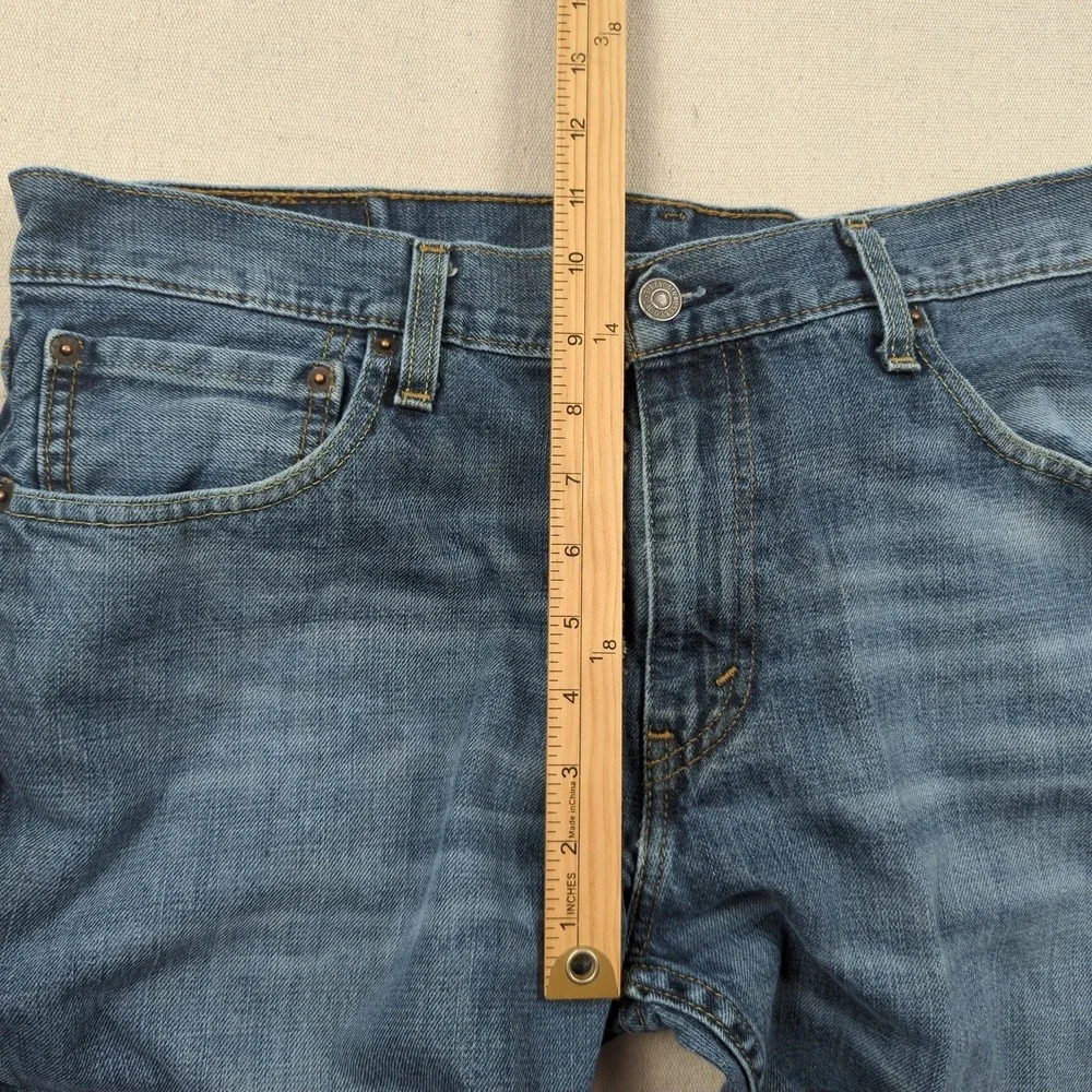 Levis Jeans Mens 36x30 Blue 527 Boot Cut Western Cowboy Distressed